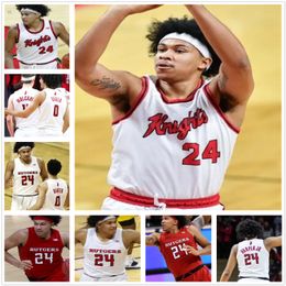 College Basketball Wears College Ron Harper Jr Rutgers Scarlet Knights Basketball 0 Geo Baker 1 Akwasi Yeboah 2 Daniel Lobach 3 Nick Brooks custom any name number