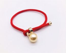 Diy bracelet 14K gold natural freshwater pearl string red rope bracelets