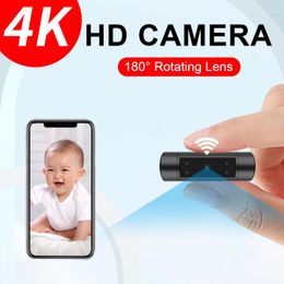 -Telecameras WiFi Camera 4K HD wireless Micro Mini Cam Camicia Sicurezza Piccole Sicurezza portatile Nanny Baby Monitor CCTV Real Time per la casa Outdoor