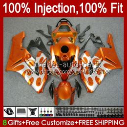 OEM Fairings For HONDA CBR 1000 CBR1000 RR CC 04-05 Body 52No.147 CBR 1000RR 1000CC CBR1000RR 04 05 Bodywork CBR-1000 2004 2005 Injection Mould Fairing Kit Orange&flames