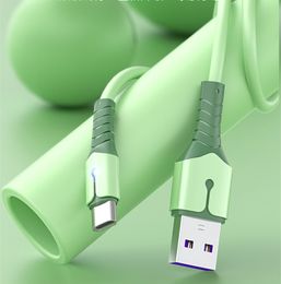 TPE cable Fast charging cable with breathing light micro type c cables 0.25 1 1.5 2M