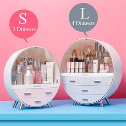 SAFEBET Drawer Makeup Organizer Detachable Cosmetic Storage Box Waterproof Desktop Transparent Beauty Boxes 210922