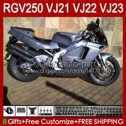 Body Kit For SUZUKI RGV250C SAPC VJ21 silvery grey RGV250 RGV-250CC Bodywork VJ-21 Panel 21HC.100 RGVT RGV 250CC 250 CC RGV-250 88 89 RGVT-250 VJ 21 1988 1989 OEM Fairing