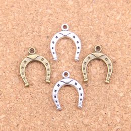 200pcs Antique Silver Bronze Plated lucky horseshoe horse Charms Pendant DIY Necklace Bracelet Bangle Findings 16*13mm