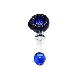 Wholesale Colourful protable 4inch cheap glass Tobacco Pipe mini spoon water bong for smoking dry herb