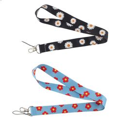 10pcs/lot Beautiful flower pattern Cell Lanyard Strap Keychain Phone Keys Camera USB Badge Holder wedding for women J0532