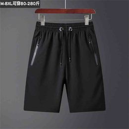 Men's 5-point shorts casual men's stretch quick dry running sports pants loose beach 210806