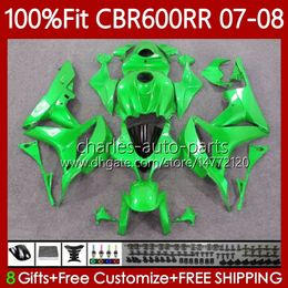 Injection mold Bodys For HONDA CBR 600F5 600 RR CC F5 07-08 Bodywork 70No.32 CBR-600 Light green CBR600 RR CBR600RR 07 08 CBR600F5 CBR 600RR 600CC 2007 2008 OEM Fairing