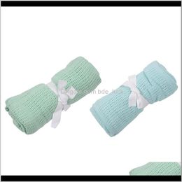 Blankets Swaddling Nursery Bedding Baby, Kids Maternity2X 100Percent Cotton Baby Infant Cellular Soft Blanket Pram Cot Bed Mosses Basket Cri