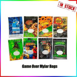bag tobacco wholesale NZ - Game Over Mylar Bag Dustproof Empty Zipper Package Edibles Gummies Packaging Smell Proof Pouch Bags For Dry Herb Tobacco Flower DHL