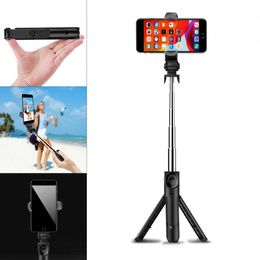 XT09 Mobile Phone Selfie Stick Remote Control with Tripod Integrated Multi-Function Video Live Support Phone Holder