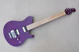 Purple Body Electric Guitar with Chrome Hardware, Maple Quilted Top,Provide Customized Services