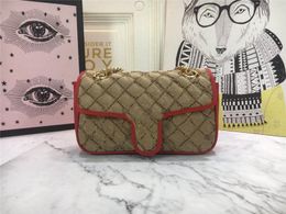 designer luxury handbags purses women party chain bags Marmont Quilting 446744 Small Shoulder Bag white Leather Matelassé