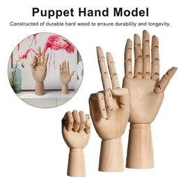 12/10/7 Inches Tall Wooden Hand Drawing Sketch Mannequin Model Wooden Mannequin Hand Movable Limbs Human Artist Model 210318