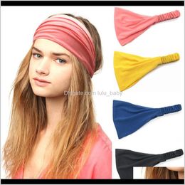 Pure Colour Women Headbands Elastic Turban Head Wrap Yoga Headband Twisted Hair Band Cute Hair Accessories Draxd Lf2Ga