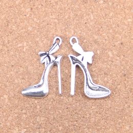 76pcs Antique Silver Bronze Plated high-heeled shoes Charms Pendant DIY Necklace Bracelet Bangle Findings 31*21mm