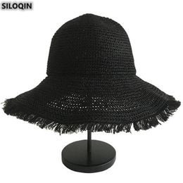 Wide Brim Hats SILOQIN Trend Women's Cap Summer Breathable Sombrero Bucket Fashion Leisure Sports Party Sunscreen Beach Hat Casquette