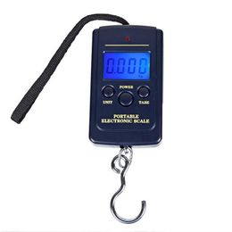 50pcs 40kg 10g Portable Mini Electronic Scale Scales Hanging Fishing Luggage Hook Pocket Digital Weight Free Ship DH5487