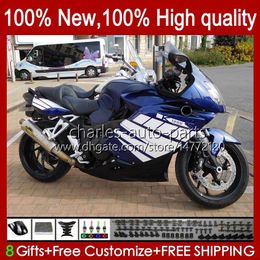 Body + Tank cover For BMW K1200 K 1200 S 1200S 05-10 Bodywork 28No.63 K1200-S K1200S Dark Blue 05 06 07 08 09 10 K-1200S 2005 2006 2007 2008 2009 2010 Motorcycle Fairing