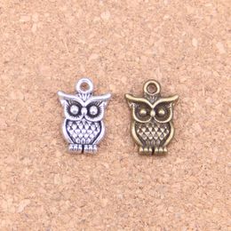 89pcs Antique Silver Bronze Plated big eyes owl Charms Pendant DIY Necklace Bracelet Bangle Findings 16*12mm