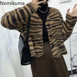 Nomikuma High Street Jackets Women Single Breasted Long Sleeve Vintage Coats Female Contrast Color Autumn Tops Ladies 3d300 210514