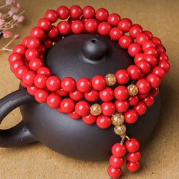 Red Colour Bead Strands Multilayer Beaded Charm Bracelets For Women Men Lover Party Club Wedding Birthday Fashion Lucky Jewellery