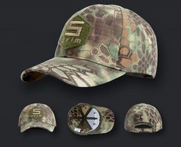 Outdoor Hats Men's Dome Crown Sunshade Hat Pure Cotton Pythons Camouflage Waterproof Snapback Tactical Camo Hiking Baseball Cap