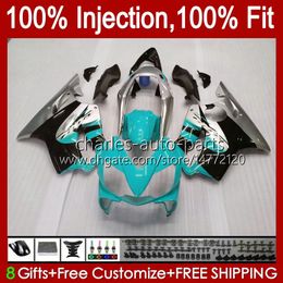 100% Fit OEM Fairings For HONDA Silver Cyan CBR 600F4 600FS 600 F4 FS CC 99-00 Body 54No.234 600CC CBR600 F4 CBR600F4 99 00 CBR600FS 1999 2000 Injection Mould Bodywork