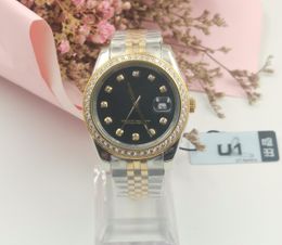 36/41mm Mechanical Mens Watches Bezel Stainless Steel Women Diamond Lady Watch Waterproof Luminous Wristwatches montre de luxe gifts