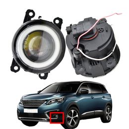 Fog light 2 Pieces Fog-Lights LED DRL high quality Angel Eye 12v H11 with for Peugeot 5008 2009-2018