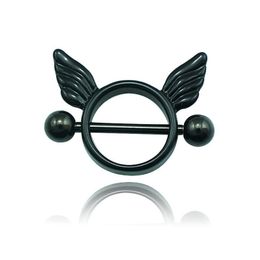 High Quality Fashion Metal 2 Color Torus and Wing Nipple Rings For Women Body Jewelry