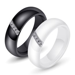 -Simples nano tendência cerâmica titânio aço zircão anel presente hk7w