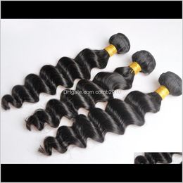 Indian Virgin Human Hair Loose Deep Wave Unprocessed Remy Hair Weaves Double Wefts 100G/Bundle 2Bundle/Lot Can Be Dyed Bleached P1B74 Kbx9T