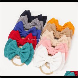 Baby Maternity Drop Delivery 2021 Big Bow Baby Headband Colors Nylon Elastic Infant Toddler Kids Children Headwear Girls Hair Accessories02