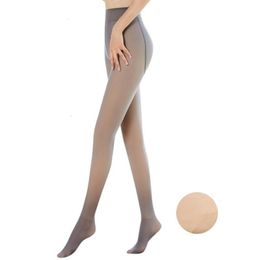 Pantimedias de lana caliente invierno cálido algodón forro polar polainas grueso pantalones térmicos medias