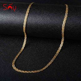 Sunny Jewelry Fashion 750 Copper Link Necklaces Chains Women Man High Quality Classic Trendy For Daily Wear Gift Anniversary