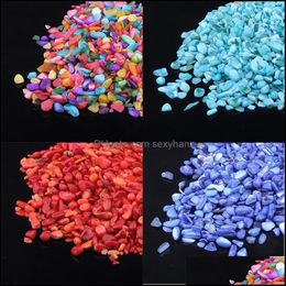 Loose Jewellery Other 3-5Mm Mixed Colour Shell Chip Beads Tumbled Stone Polished Gravel Chips Decor Mini Healing Aquarium Fish No Hole Drop Del