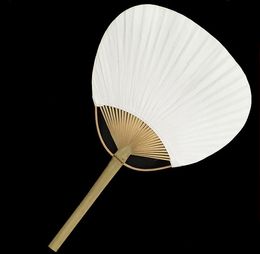 Chic Paper Paddle Hand Fans with Bamboo Frame and Handle Wedding Party Favours Gifts Paddle Paper Fan Spanish Fan