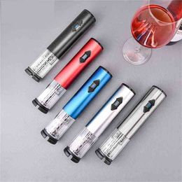 Automatic Electric Wine Opener Corkscrew Wine Bottle Opener Kit With Foil Cutter Kichen Accessories 210915