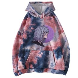 2021 New loose Fashion joker Tie-dye Hoodie Sweatshirts Harajuku My Hero Academia Hoodie Top Men's Women H0910