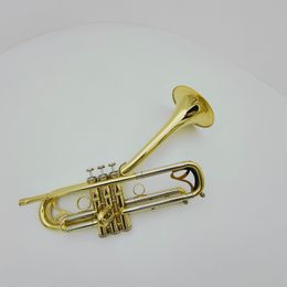 High Quality Trumpet Curved Bell Bb Tune Brass Plated professional Musical Instrument with Case and Mouthpiece Accessories