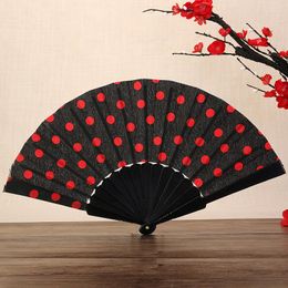 Other Home Decor 1PC Decorative Fans 4 Colours Chinese Folding Paper Fan Retro Hand Loot Wedding Party Favours Cool Dot Personalised