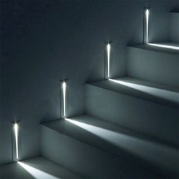 Einbau-3W-LED-Treppenleuchte AC85-265V Innen-Eckwandleuchte Stufendekorationslampe Flurtreppenlampen