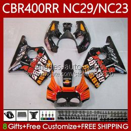 Bodywork For HONDA Fairing CBR400 RR CBR400RR NC29 88-99 66No.15 NC23 CBR 400 RR C CC 1988 1989 1990 1991 1992 1993 400CC CBR 400RR 94 95 96 97 98 99 OEM Bodys Repsol black