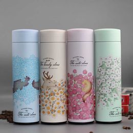 500ML Thermos Bottle 304 Stainless Steel Vacuum Flask Insulated with Infuser for Tea Thermocup Travel coffee mug 210615