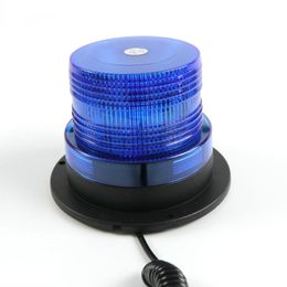 Emergency Lights 12V/24V LED Blue Colour Car Vehicle Warning Light Flashing Beacon Strobe Lighting Lamp With Magnetic Mounted