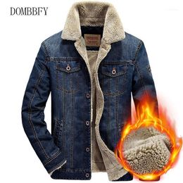cowboy wool jacket Australia - Men's Jackets Men Winter Warm Denim Jacket Fleece Thick Wool Casual Coat Liner Mens Outwear Bomber Cowboy Jeans Coats 5XL 6XL1