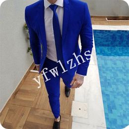 Handsome One Button Groomsmen Notch Lapel Groom Tuxedos Man's Suits Wedding/Prom/Dinner Man Blazer(Jacket+Pants+Tie) K532