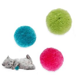 Cat Toys Colourful Rolling Ball Yarn Toy Interactive Cats Funny Kitten Balls Pet Supplies RH5024