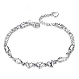 Link, Chain 2021 Heart-shaped Pendant Bracelet Wing Feather Shape Creative Design Simple Temperament Women's Accessories